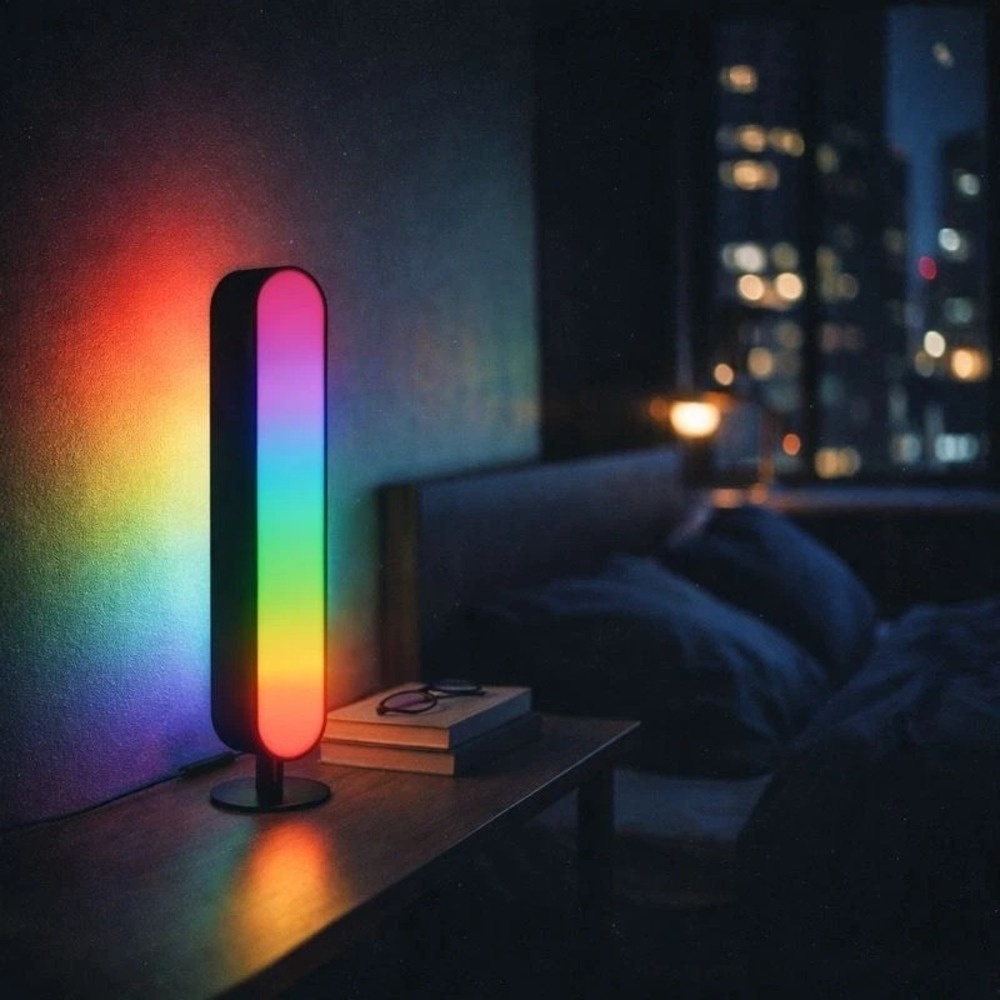 Brookstone Sound Reactive Multicolor LED Light Bar w/ Remote RGB Bin Deal